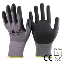 NMSAFETY 13g Nylon-Futter getaucht atmungsaktive High-Tech-Schaum Nitril Arbeitshandschuhe